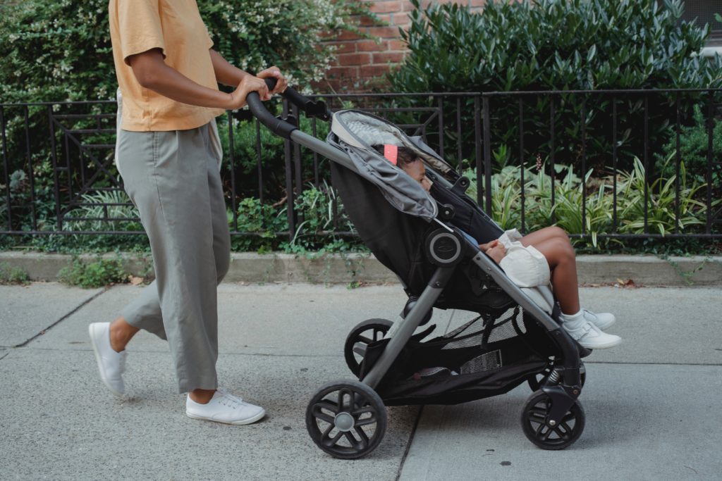nanny with a stroller