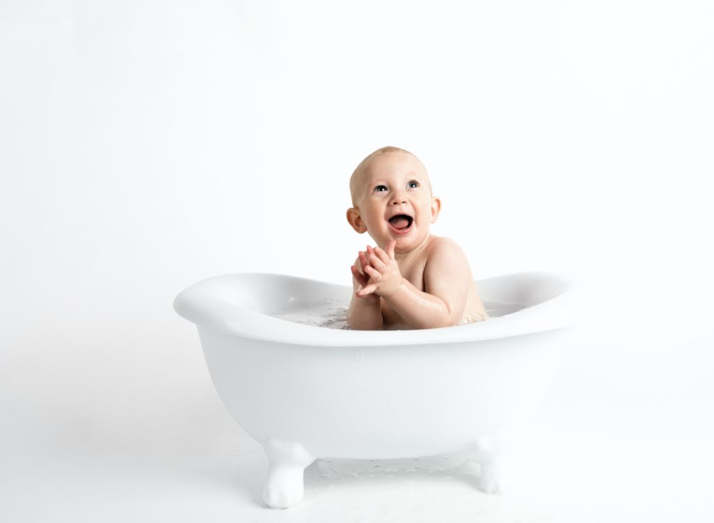 bathing items are an essential component in the baby registry